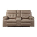 Homelegance Millington Power Reclining Leather Look Loveseat 9590BR-2PWH IMAGE 1