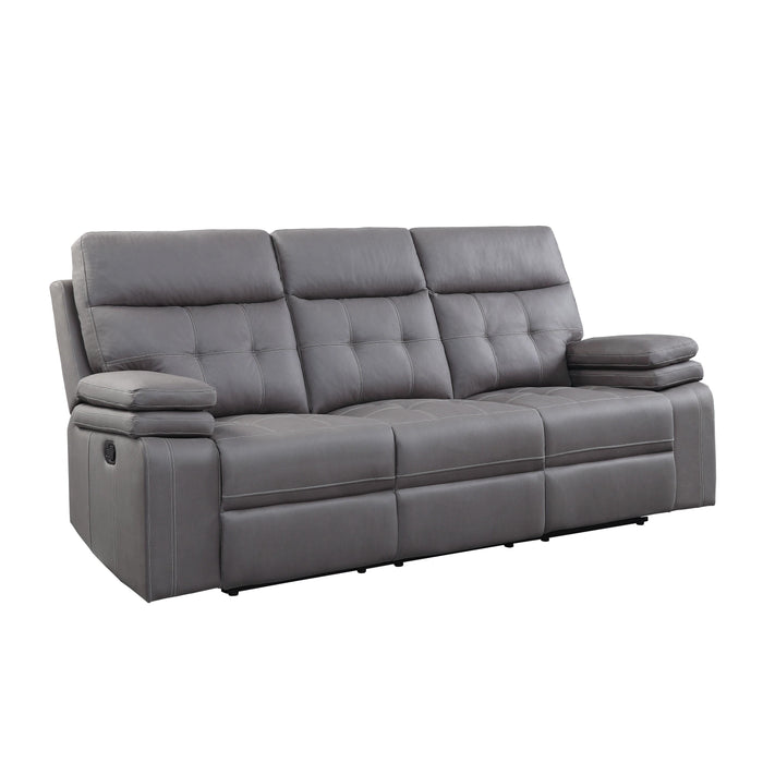 Homelegance Millington Power Reclining Fabric Sofa 9590GY-3PWH IMAGE 2