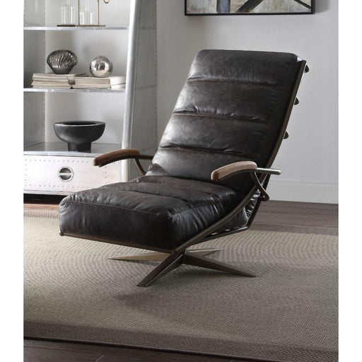 Acme Furniture Ekin Stationary Leather Accent Chair 59834 IMAGE 2