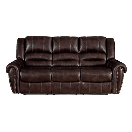 Homelegance Center Hills Reclining Leather Match Sofa 9668NDB-3 IMAGE 1