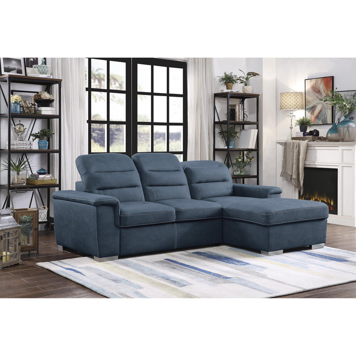 Homelegance Alfio Fabric 2 pc Sectional 9808BUE*SC IMAGE 7