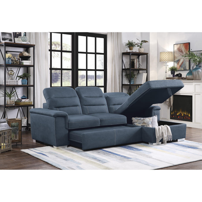 Homelegance Alfio Fabric 2 pc Sectional 9808BUE*SC IMAGE 8