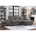 Homelegance Alfio Fabric 2 pc Sectional 9808SGY*SC IMAGE 7