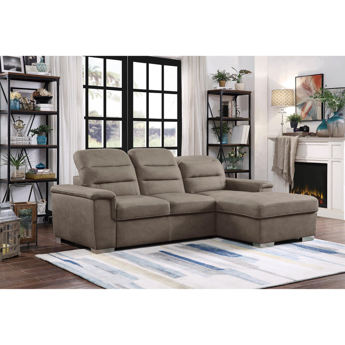 Homelegance Alfio Fabric 2 pc Sectional 9808STP*SC IMAGE 7