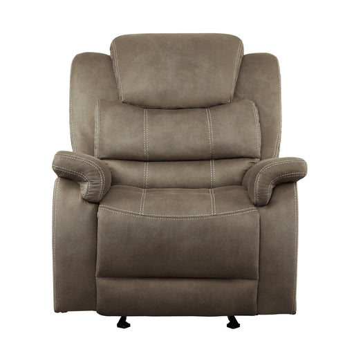 Homelegance Shola Glider Fabric Recliner 9848BR-1 IMAGE 1