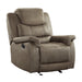 Homelegance Shola Glider Fabric Recliner 9848BR-1 IMAGE 2