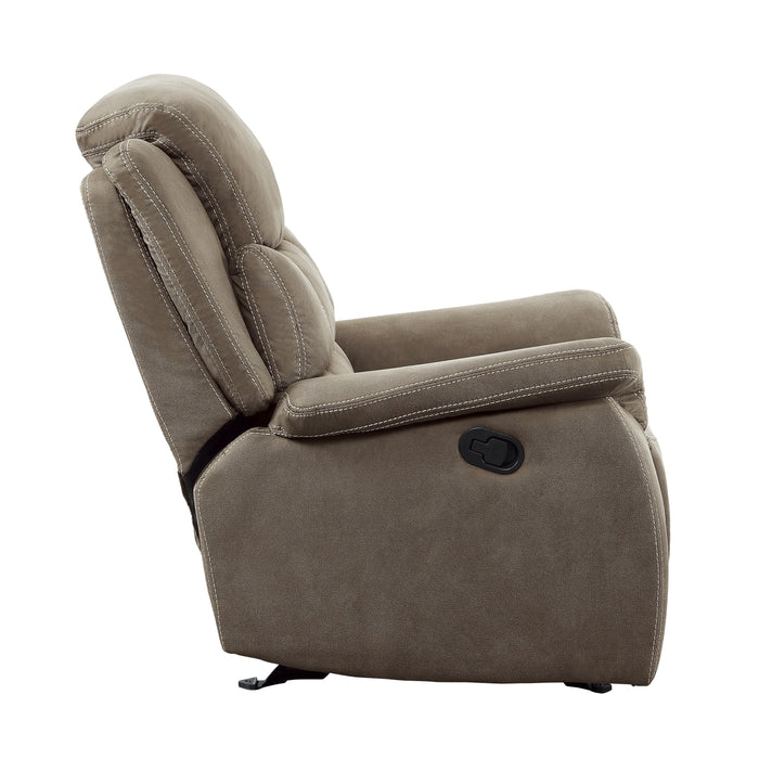 Homelegance Shola Glider Fabric Recliner 9848BR-1 IMAGE 3