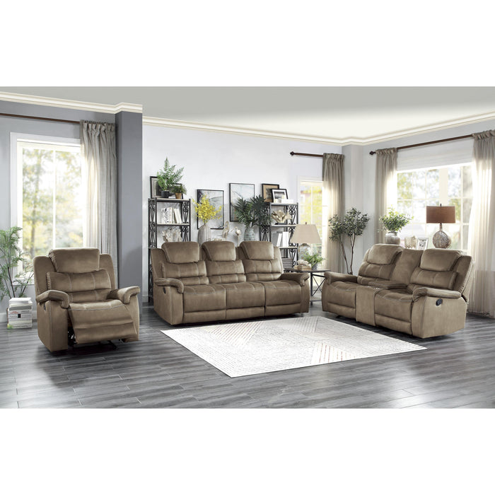 Homelegance Shola Glider Fabric Recliner 9848BR-1 IMAGE 5