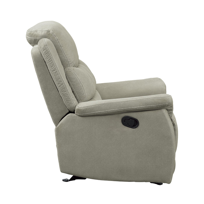 Homelegance Shola Glider Fabric Recliner 9848GY-1 IMAGE 3