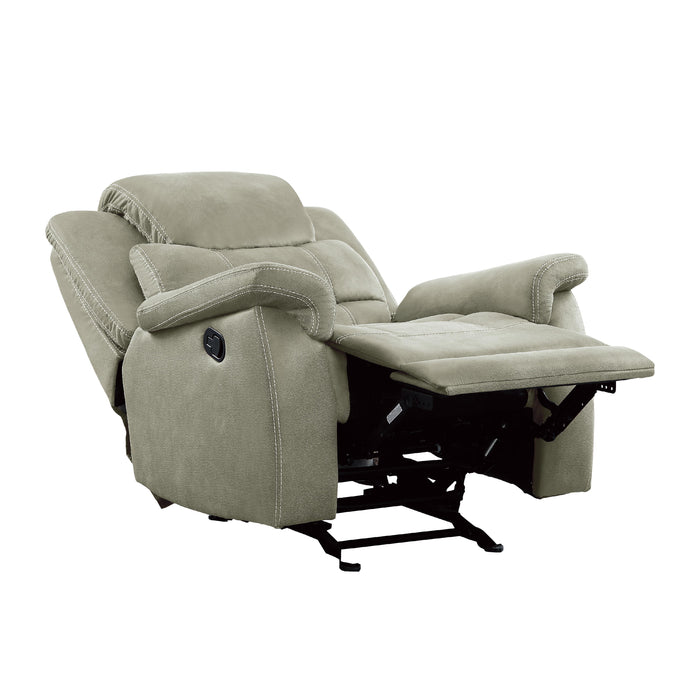 Homelegance Shola Glider Fabric Recliner 9848GY-1 IMAGE 4