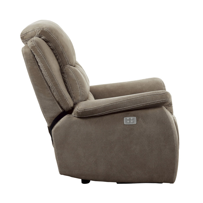 Homelegance Shola Power Fabric Recliner 9848BR-1PWH IMAGE 3