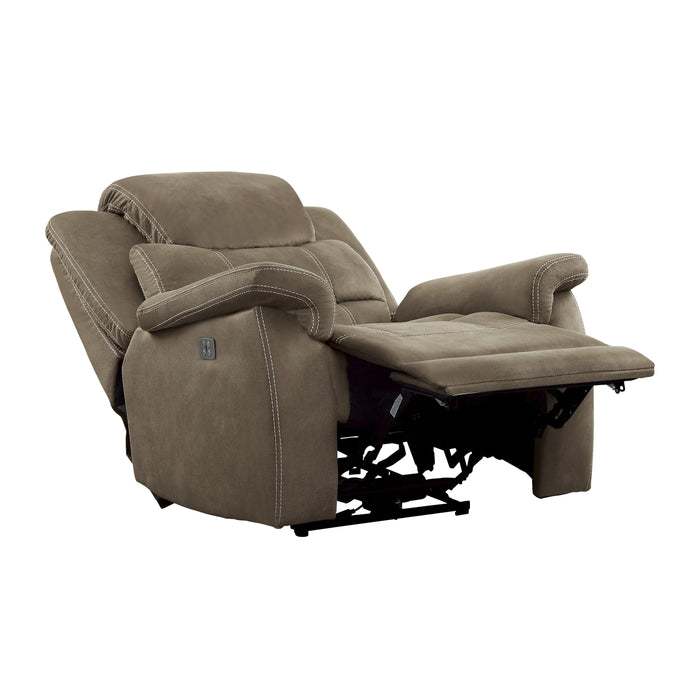 Homelegance Shola Power Fabric Recliner 9848BR-1PWH IMAGE 4