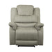 Homelegance Shola Power Fabric Recliner 9848GY-1PWH IMAGE 1