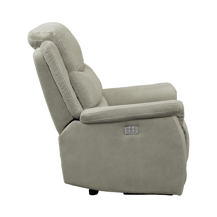 Homelegance Shola Power Fabric Recliner 9848GY-1PWH IMAGE 3