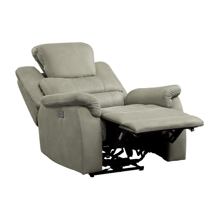 Homelegance Shola Power Fabric Recliner 9848GY-1PWH IMAGE 4