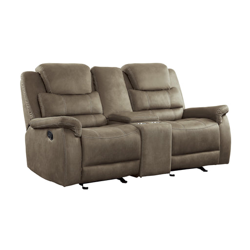 Homelegance Shola Reclining Fabric Loveseat 9848BR-2 IMAGE 2