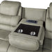 Homelegance Shola Power Reclining Fabric Sofa 9848GY-3PWH IMAGE 4