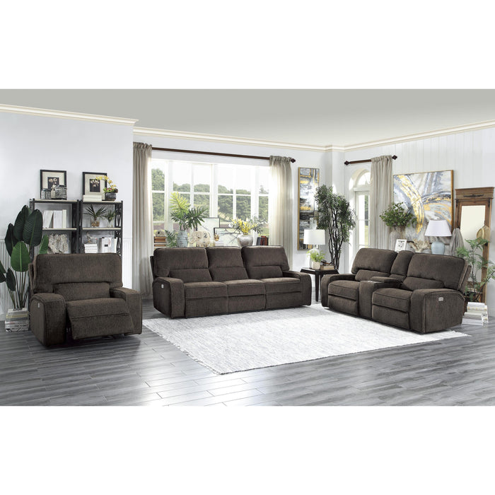 Homelegance Borneo Power Reclining Fabric Loveseat 9849CH-2PWH IMAGE 6