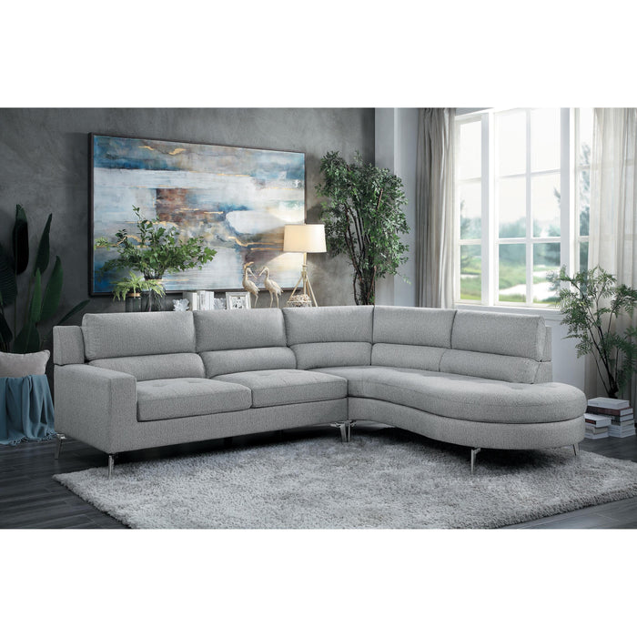 Homelegance Bonita Fabric 2 pc Sectional 9879GY*SC IMAGE 3