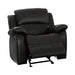 Homelegance Clarkdale Glider Leather Look Recliner 9928BLK-1 IMAGE 2