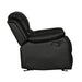 Homelegance Clarkdale Glider Leather Look Recliner 9928BLK-1 IMAGE 3