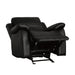 Homelegance Clarkdale Glider Leather Look Recliner 9928BLK-1 IMAGE 5