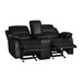 Homelegance Clarkdale Reclining Leather Look Loveseat 9928BLK-2 IMAGE 4