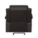 Homelegance Clarkdale Glider Leather Look Recliner 9928DBR-1 IMAGE 4