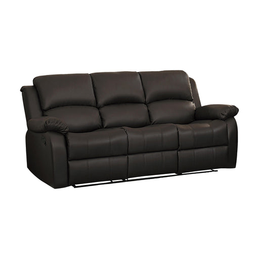 Homelegance Clarkdale Reclining Leather Look Sofa 9928DBR-3 IMAGE 2