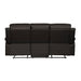 Homelegance Clarkdale Reclining Leather Look Sofa 9928DBR-3 IMAGE 3