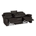 Homelegance Clarkdale Reclining Leather Look Sofa 9928DBR-3 IMAGE 4