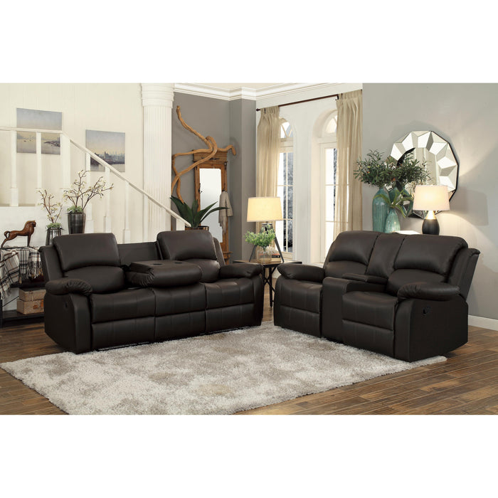 Homelegance Clarkdale Reclining Leather Look Sofa 9928DBR-3 IMAGE 7