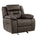 Homelegance Madrona Hill Glider Fabric Recliner 9989DB-1 IMAGE 2