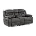 Homelegance Madrona Hill Reclining Fabric Loveseat 9989GY-2 IMAGE 2