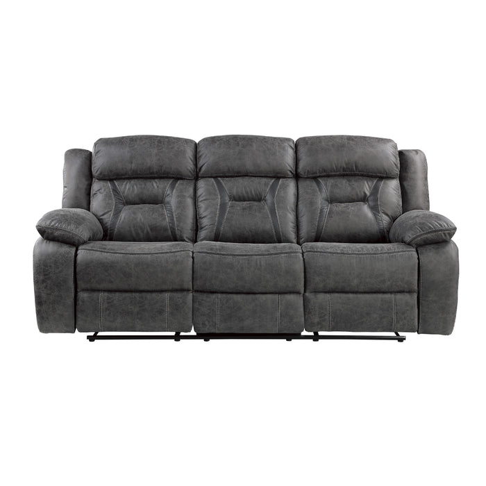 Homelegance Madrona Hill Reclining Fabric Sofa 9989GY-3 IMAGE 1