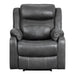 Homelegance Yerba Fabric Recliner 9990GY-1 IMAGE 1