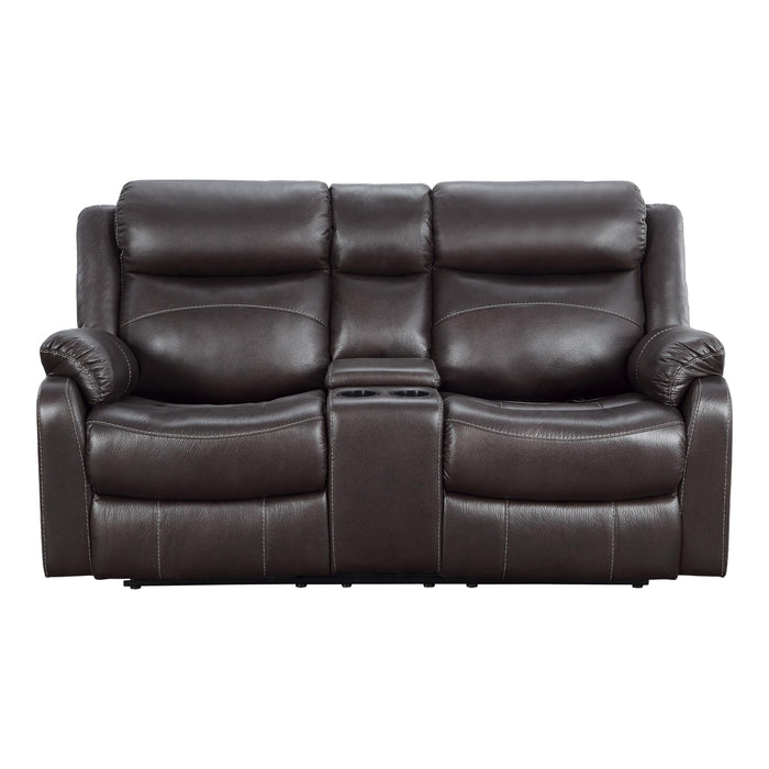 Homelegance Yerba Reclining Fabric Loveseat 9990DB-2 IMAGE 1