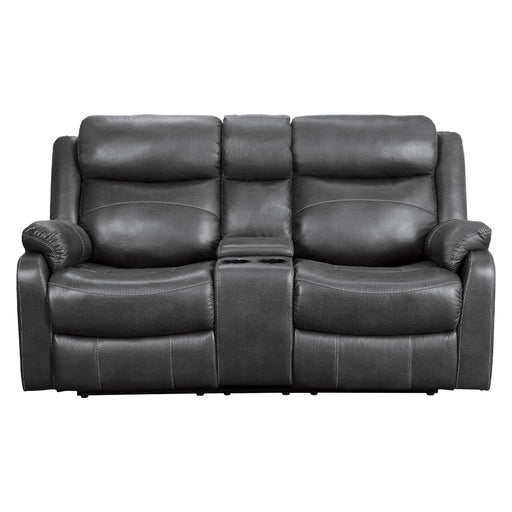 Homelegance Yerba Reclining Fabric Loveseat 9990GY-2 IMAGE 1