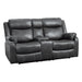 Homelegance Yerba Reclining Fabric Loveseat 9990GY-2 IMAGE 2