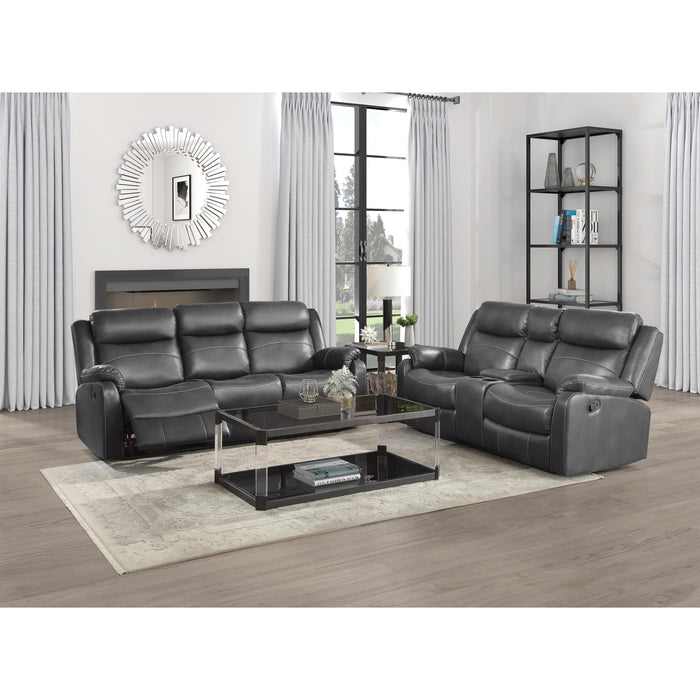 Homelegance Yerba Reclining Fabric Loveseat 9990GY-2 IMAGE 6