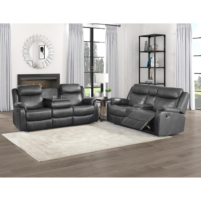 Homelegance Yerba Reclining Fabric Loveseat 9990GY-2 IMAGE 8