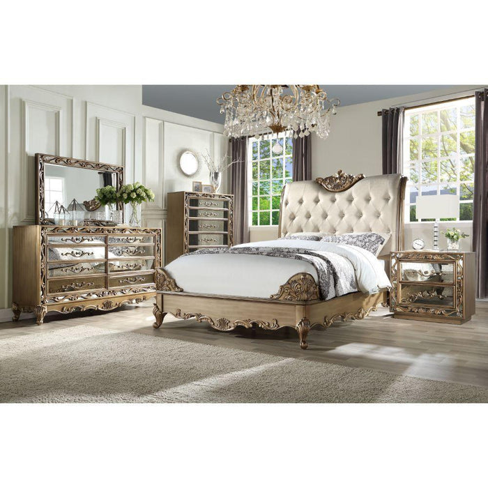 Acme Furniture Orianne California King Upholstered Sleigh Bed 23784CK IMAGE 5