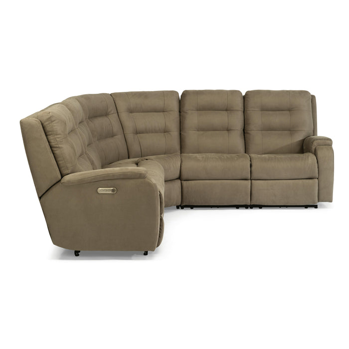 Flexsteel Arlo Reclining Fabric 5 pc Sectional 2810-57-407-01/2810-58-407-01/2810-59-407-01/2810-19-407-01/2810-23-407-01 IMAGE 1