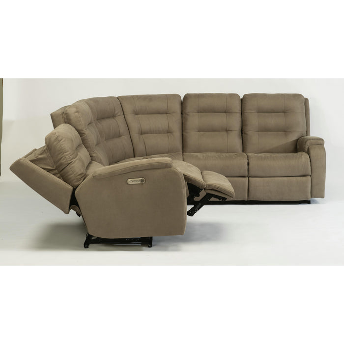 Flexsteel Arlo Reclining Fabric 5 pc Sectional 2810-57-407-01/2810-58-407-01/2810-59-407-01/2810-19-407-01/2810-23-407-01 IMAGE 2