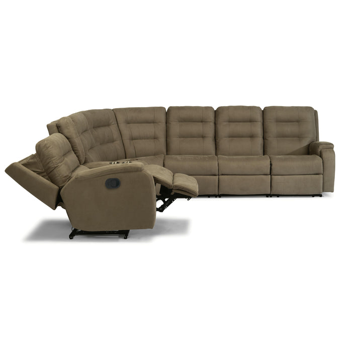 Flexsteel Arlo Reclining Fabric 7 pc Sectional 2810-57-407-01/2810-58-407-01/2810-59-407-01/2810-19-407-01/2810-19-407-01/2810-23-407-01/2810-72-407-01 IMAGE 1