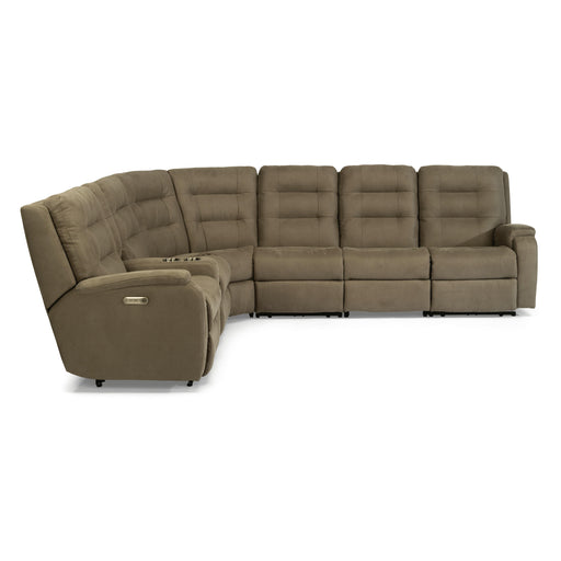 Flexsteel Arlo Power Reclining Fabric 7 pc Sectional 2810-57L-407-01/2810-58L-407-01/2810-59M-407-01/2810-19-407-01/2810-19-407-01/2810-23-407-01/2810-72-407-01 IMAGE 1