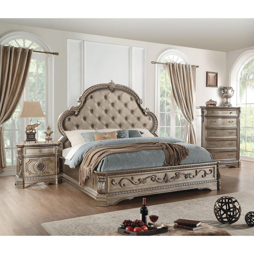 Acme Furniture Northville Queen Upholstered Panel Bed 26930Q IMAGE 2