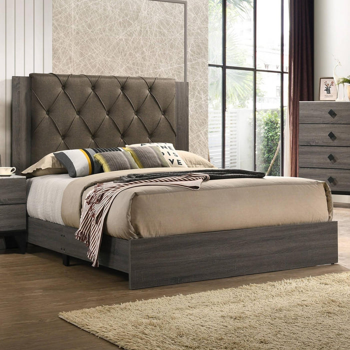 Acme Furniture Avantika Queen Upholstered Panel Bed 27680Q IMAGE 3