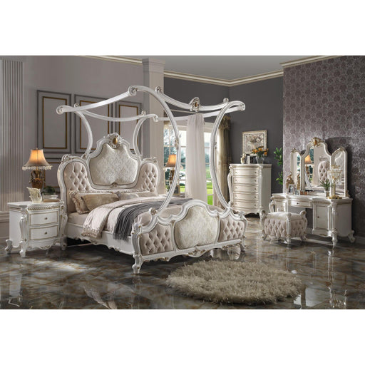 Acme Furniture Picardy King Upholstered Canopy Bed 28207EK IMAGE 2