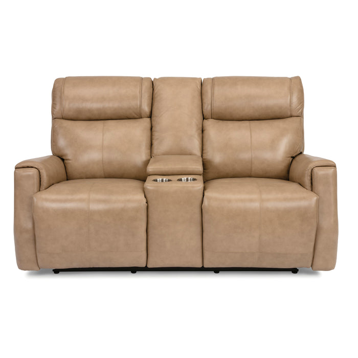 Flexsteel Holton Power Reclining Leather Match Loveseat 1836-64PH 355-80 IMAGE 1